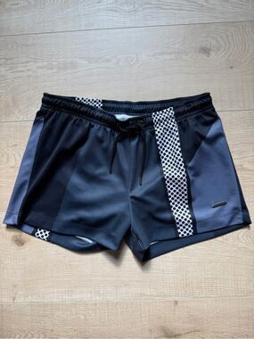 Parke & Ronen Men's Black Athletic 2 Inch Swim Trunks | Size Small